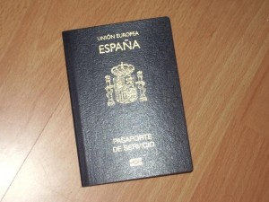 Pasaporte español de servicios